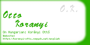 otto koranyi business card